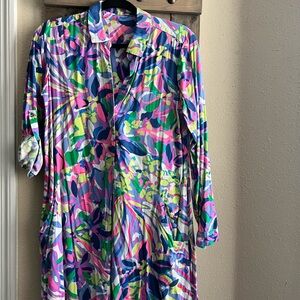 Lilly Pulitzer Pink and Blue Floral Dress